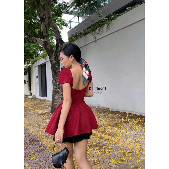 Set áo pelum đỏ cánh tiên +  chân váy