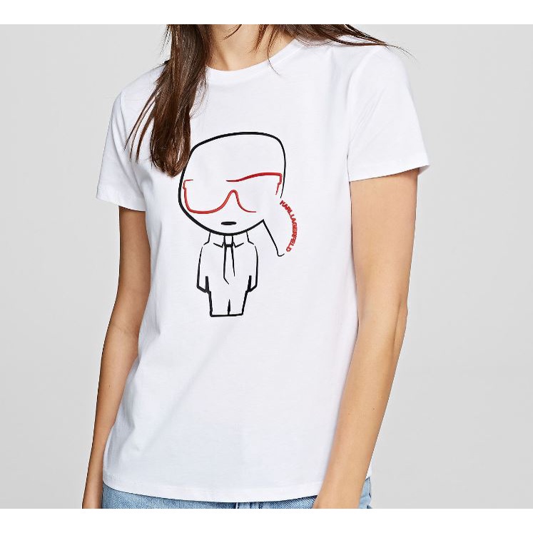 Áo Thun Cotton Ngắn Tay In Logo Karl Lagerfeld Thời Trang Cho Nam Và Nữ