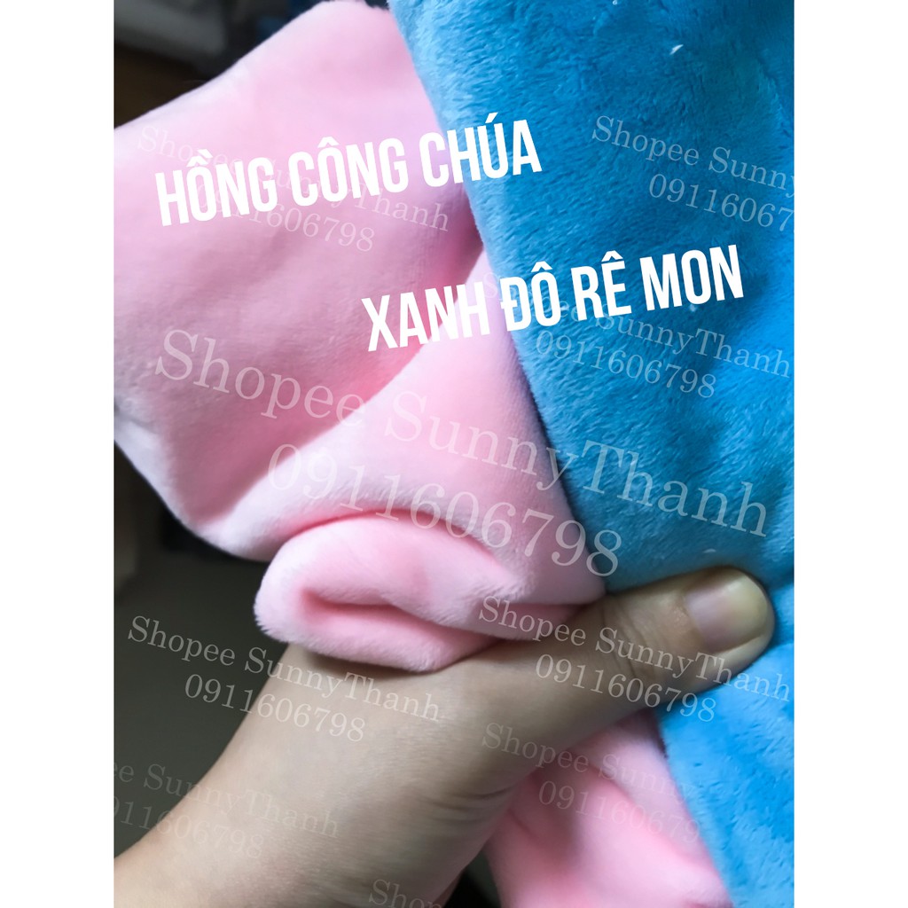 2mx1m62 vải lông nhung đủ màu may thú bông, may drap, may vỏ gối, làm handmade