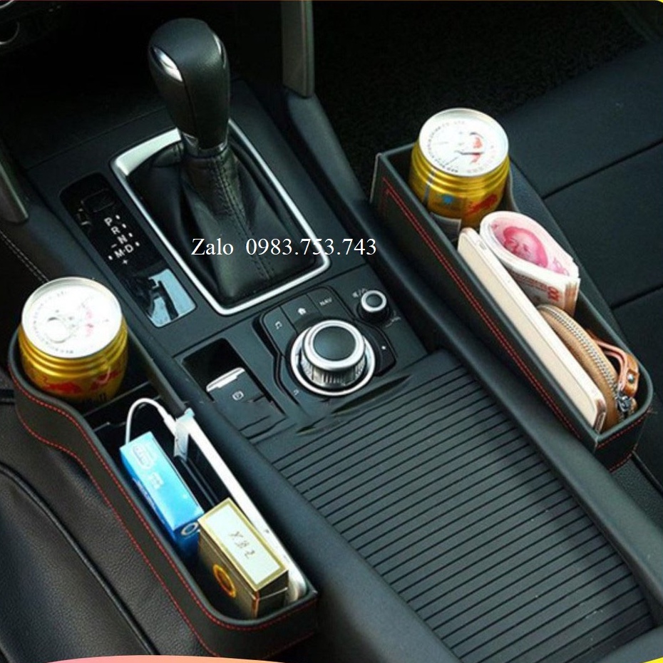 Hộc Để Đồ Khe Ghế Ô Tô Xe Hơi Cao Cấp - Khay Đựng Đồ Đa Năng K1
