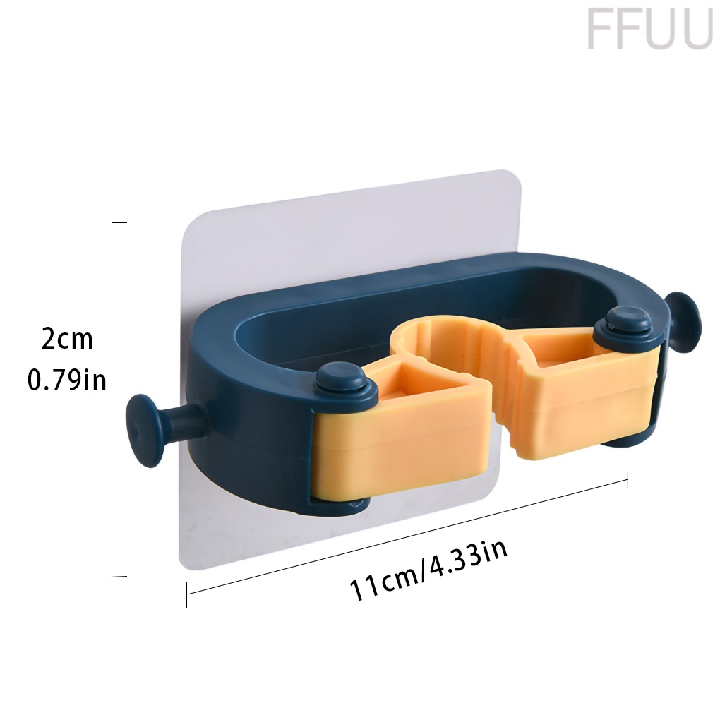 Giá đỡ cây lau nhà gắn tường kèm móc treo tiện dụng FF86
