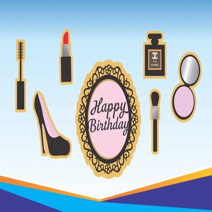 phụ kiện bánh kem sinh nhật [FREESHIP❤️] sét cắm bộ trang điểm son giày kính