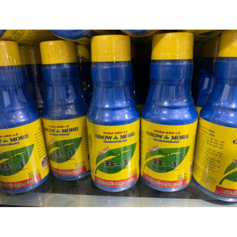Phân bón Grow More Vitamin B1 Start Kích rễ Đâm chồi - Mỹ Chai 100ml Growmore