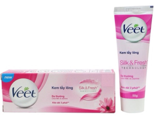 KEM TẨY LÔNG VEET DÀNH CHO DA THƯỜNG & DA NHẠY CẢM  SILK & FRESH (25-50g)