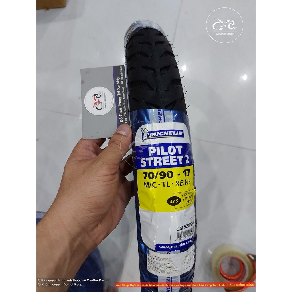 Vỏ Michelin 70/90-17 Pilot street 2 (không ruột)