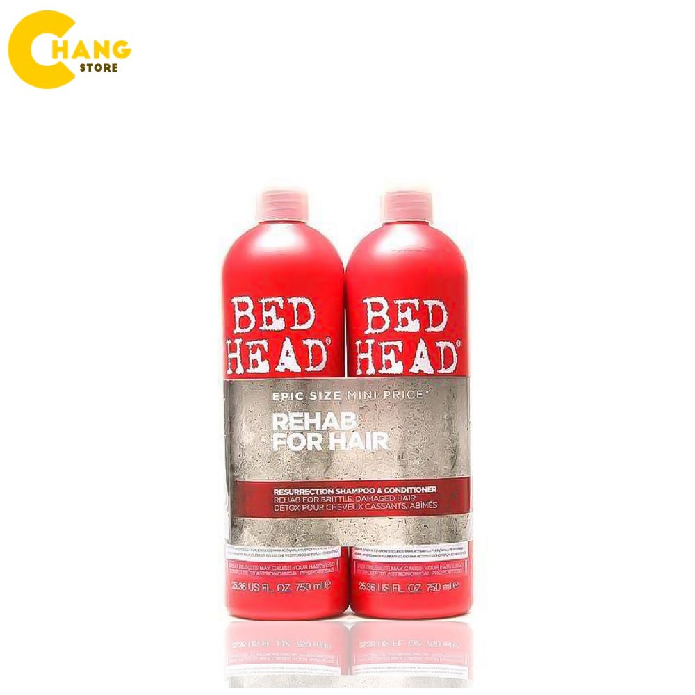 Bộ Dầu Gội Xả - Dầu Gội Cặp Tigi Bed Head 750ml X2 Dưỡng Ẩm Và Phục Hồi Tóc Hư Tổn