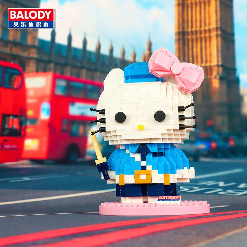 【ready stock】 Hello Kitty Girl Heart Birthday Quà tặng KT Cat Lắp ráp khối xếp hình tương thích Lego Hello Kitty Girl