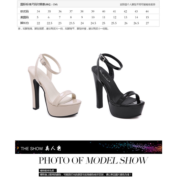 Giày cao gót 15cm phong cách Hàn Quốc 2021