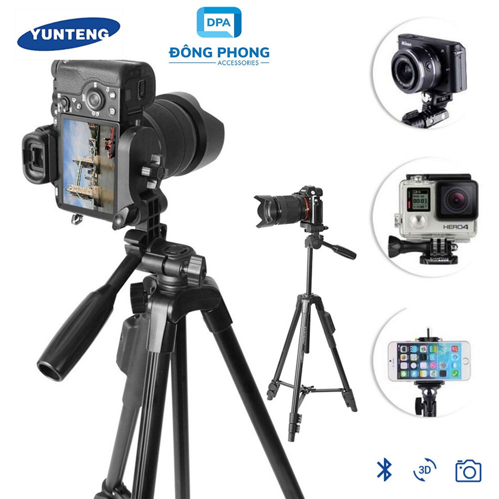 Gậy Chụp Hình Tripod 3 Chân Yunteng 5208 Chính Hãng