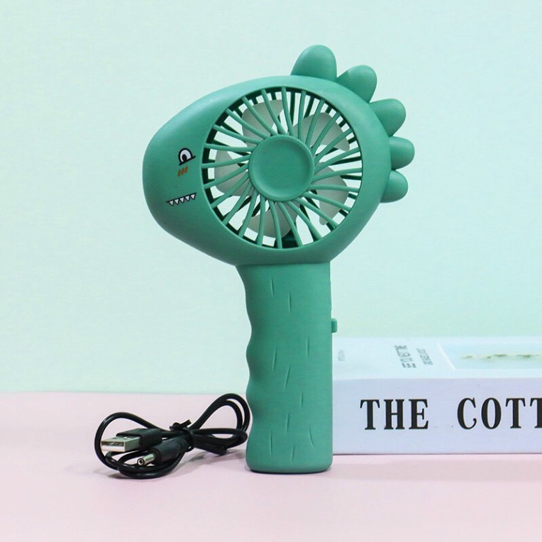 Quạt mini cầm tay sạc USB , Quạt tích điện hình khủng long dễ thương nhỏ gọn an toàn , chạy êm | BigBuy360 - bigbuy360.vn