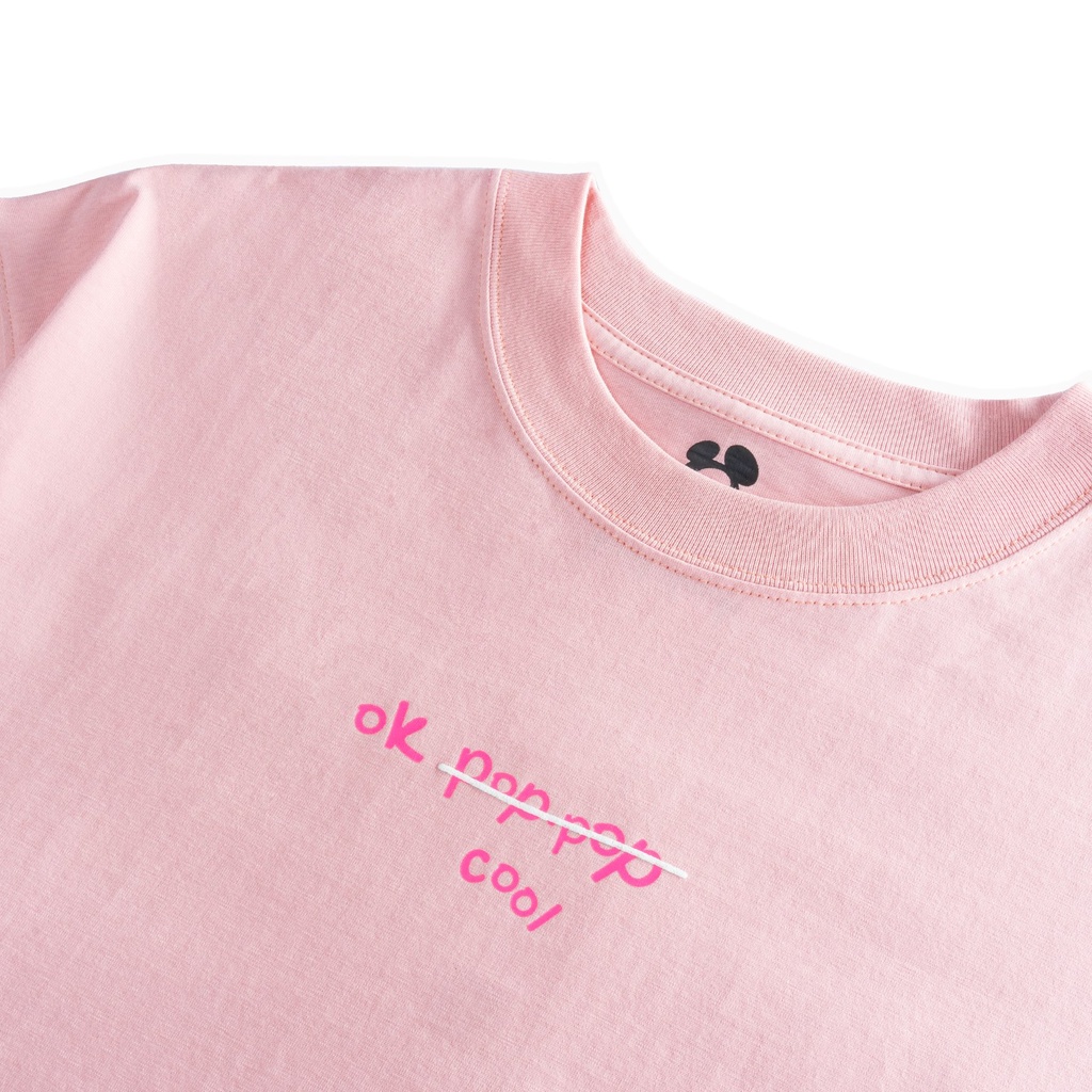Áo Thun POPPOP BUBLLE LOGO TSHIRT PINK