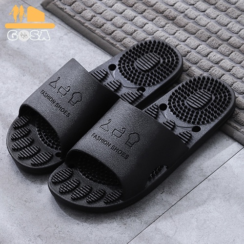 Dép đi nhà tắm có hạt mát-xa, dép mang ở nhà bằng cao su dẻo đúc liền, mềm- bền - chống trơn trượt...