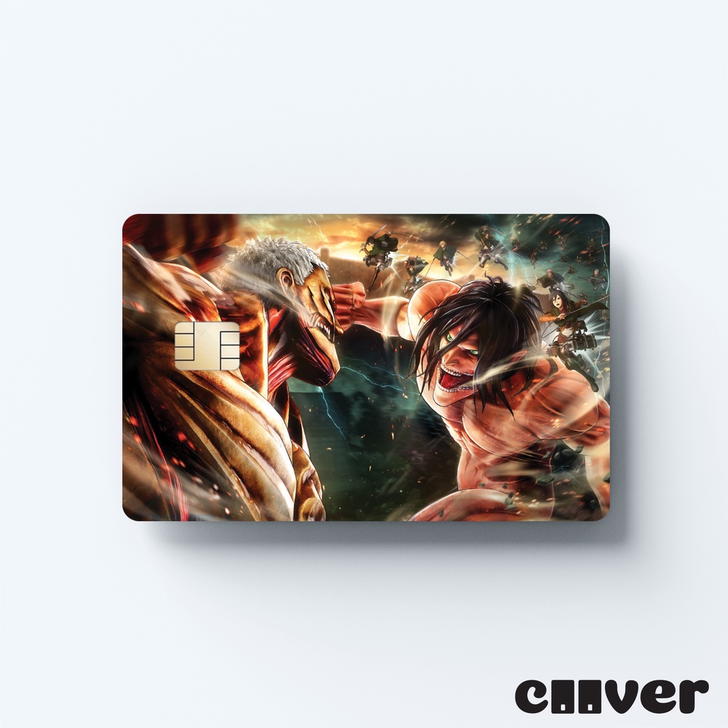 ATTACK ON TITAN1 - Miếng dán thẻ FREESHIP – Miếng dán thẻ ngân hàng/thẻ ATM, thẻ chung cư, thẻ thang máy, thẻ gửi xe,...