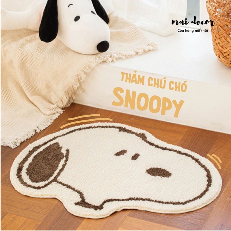 |TS7201| Thảm lót sàn, chùi chân chó Snoopy &amp; Woodstock tinh nghịch