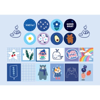 Set sticker theo tông màu