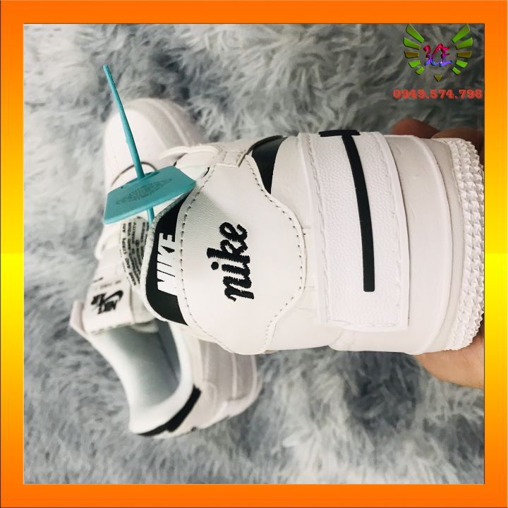 Giày thể thao sneaker 1 low đế kép đen trắng [hỗ trợ đổi trả] cho nam nữ