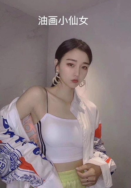 Áo 2 dây bún sọc trắng đen cá tính | BigBuy360 - bigbuy360.vn