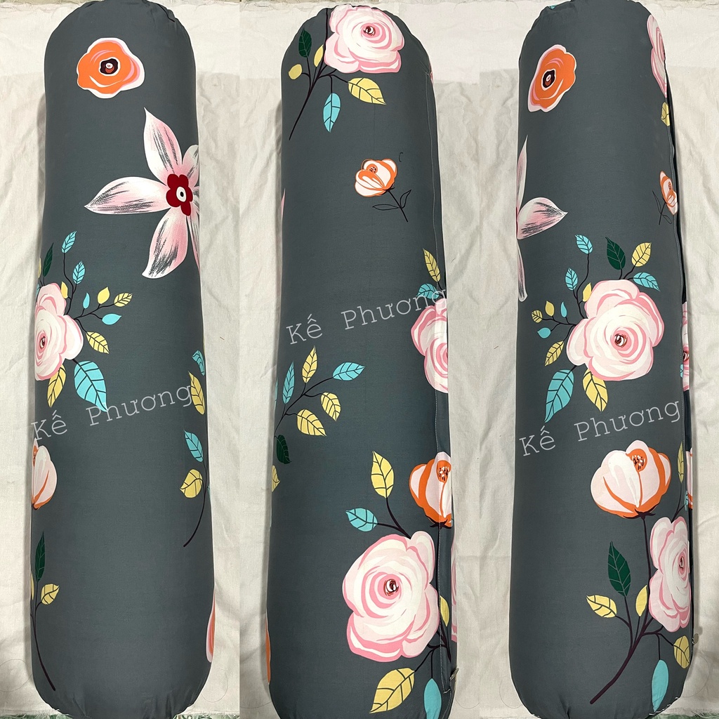 Vỏ gối ôm 80x100 vải Cotton 85 có khóa
