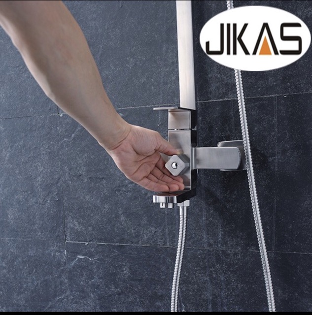 (GIÁ HỦY DIỆT) Bộ sen cây inox 304 chính hãng JIKAS (BẢO HÀNH 5 NĂM)