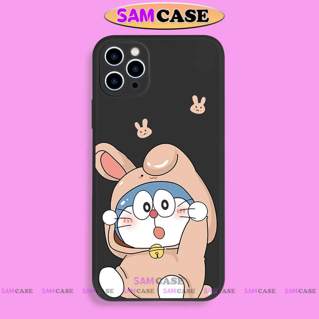 Ốp lưng iPhone cặp đôi hoạt hình Doraemon dễ thương đẹp cạnh viền vuông cho ip 6/6s/7/8/X/XS/XR/11/12/13/14 Pro Plus Max