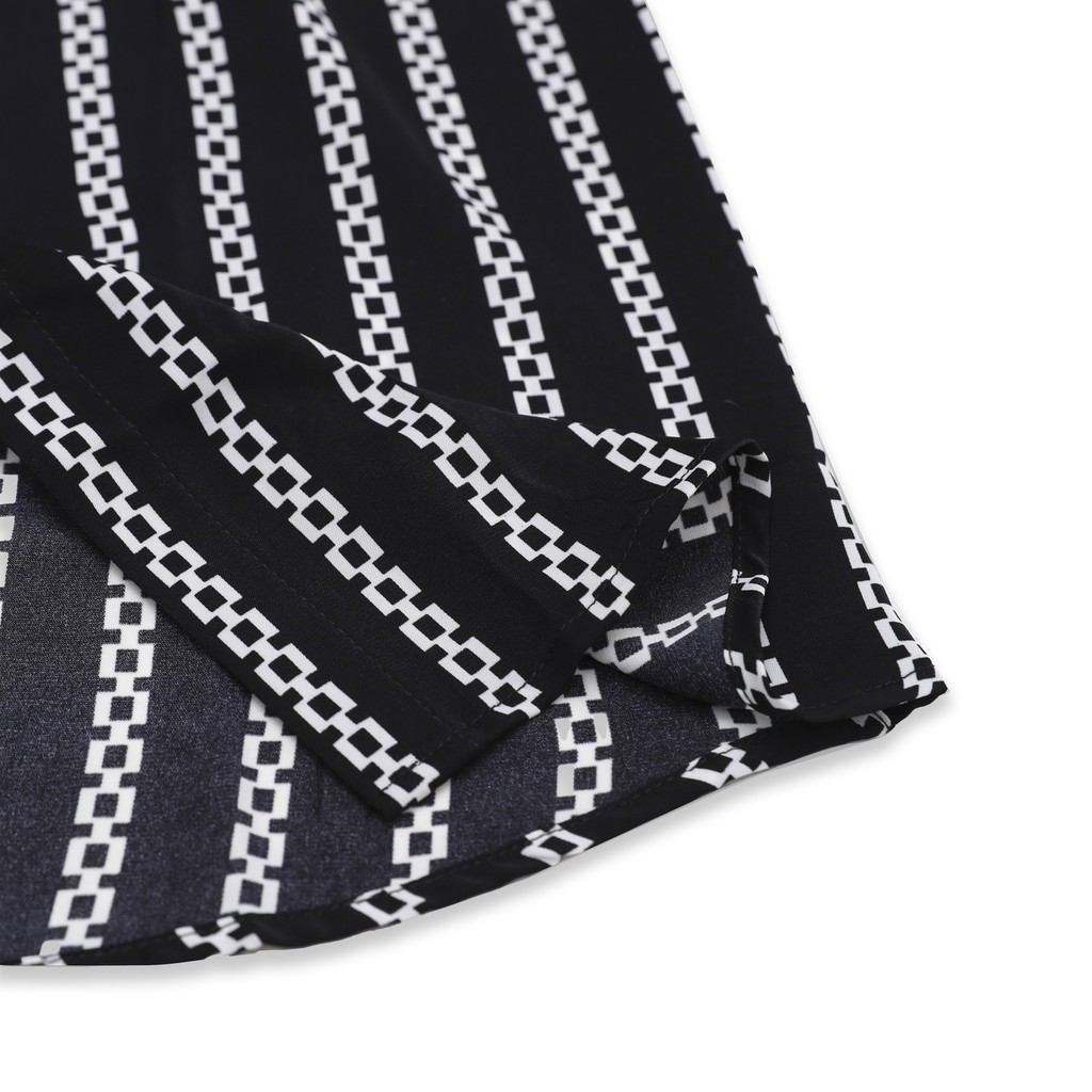 Áo Sơ Mi Nam, Sơ Mi Nam Tay Dài Hoạ Tiết Xích Vàng, Cổ Vest, Vải Lụa Không Nhăn, Khử Mùi, Thoáng Khí - TAMA.STORE BX03 | BigBuy360 - bigbuy360.vn