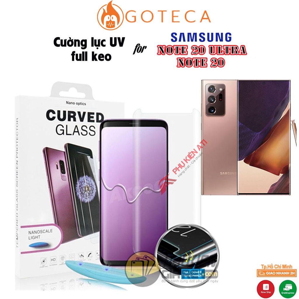 Kính cường lực Samsung Note20 Ultra / Note 20 - Full màn keo UV [Hàng hot]