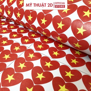 Sticker cờ trái tim việt nam