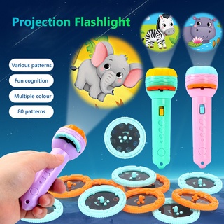 Đồ Chơi Đèn Pin Chiếu Phim Hoạt Hình HD Giáo Dục Sớm Cho Bé