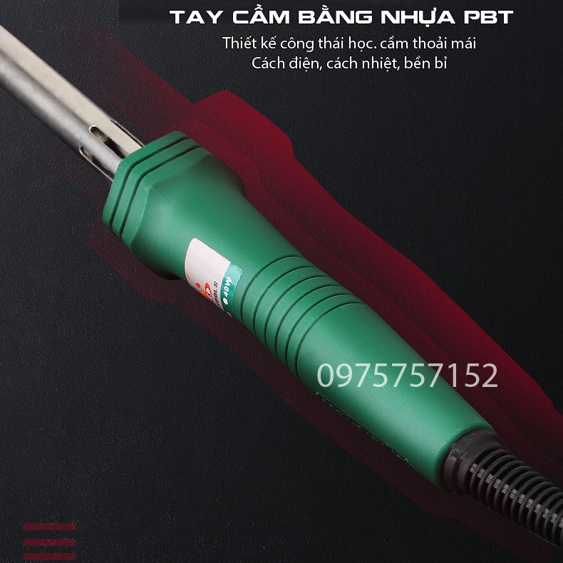 Mỏ hàn chì - Mỏ hàn thiếc 60W Wynn’s, sử dụng lõi gia nhiệt tăng cường, lên nhiệt nóng nhanh, mối hàn đẹp, bóng, an toàn