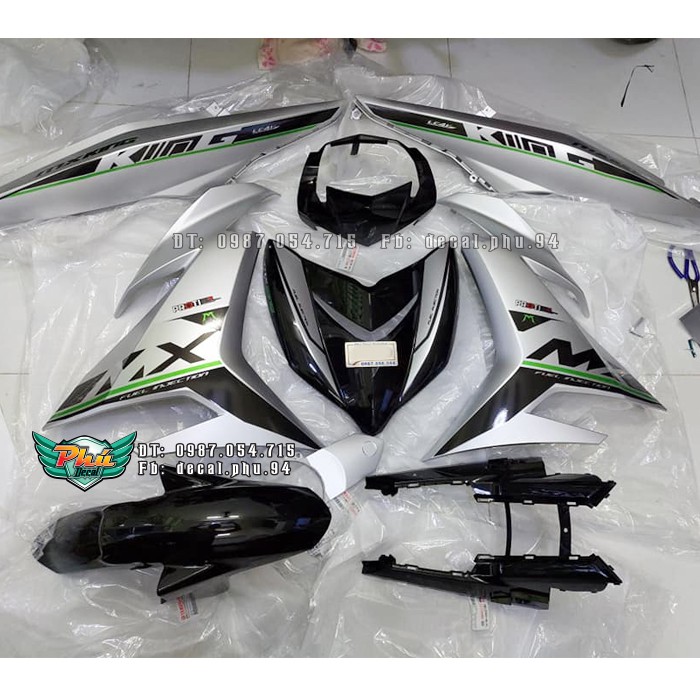 Tem rời Candy Exciter 150 MX xe bạc 1