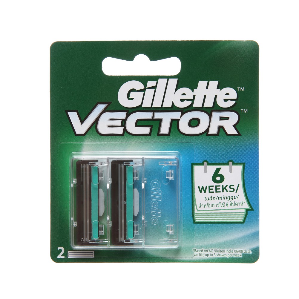 Vỉ Lưỡi Dao Cạo Râu Gillette Vector 2s