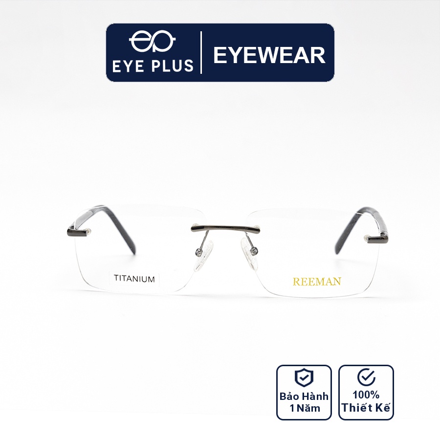 Gọng kính mắt nam nữ thời trang EYE PLUS siêu phẩm hợp kim ip-titanium sang trọng lịch sự Reeman-16069