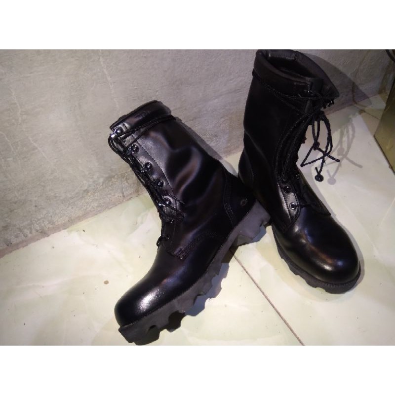 Giày usmc black leather combat boots 10 inch