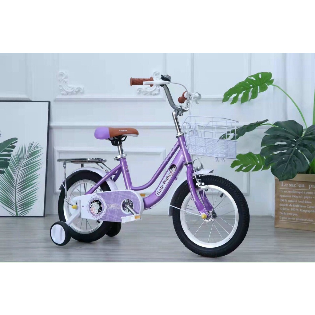 XE ĐẠP 16, 18 INH CHO BÉ GÁI 4.5-9 TUỔI - TẶNG KÈM GIỎ VÀ GÁCBAGA