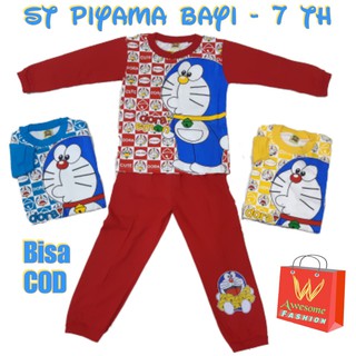 Doraemon Bộ Đồ Ngủ Pijama In Hình Doremon Dễ Thương Cho Bé Trai 3 Tháng-7 Tuổi