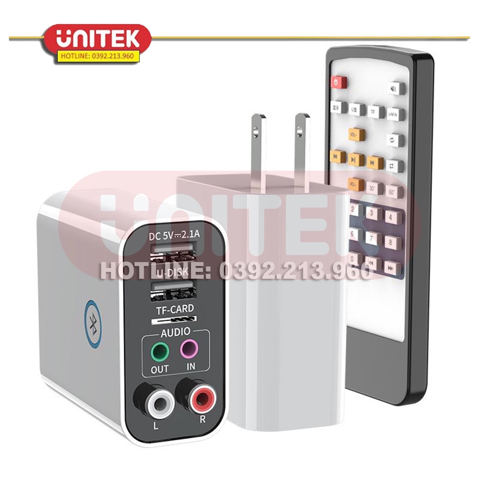 Bộ Chuyển Đổi Âm Thanh Không Dây Bluetooth 5.0 2RCA Aux Hỗ trợ Ứng Dụng Đĩa TF/U Sạc Nhanh 220V/2A K16