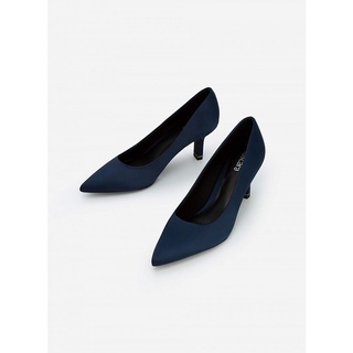 Vascara Giày Cao Gót Satin Thanh Lịch - BMN 0505 - Màu Xanh Navy