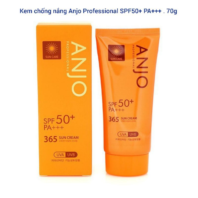 Kem Chống Nắng Anjo dưỡng ẩm, dịu nhẹ và bảo vệ da Professional SPF50+ PA+++ 365 Sun cream. 70g