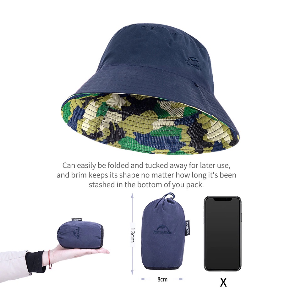 Mũ Bucket Xếp Gọn Naturehike NH18H008-T Nhanh khô, Thoáng khí