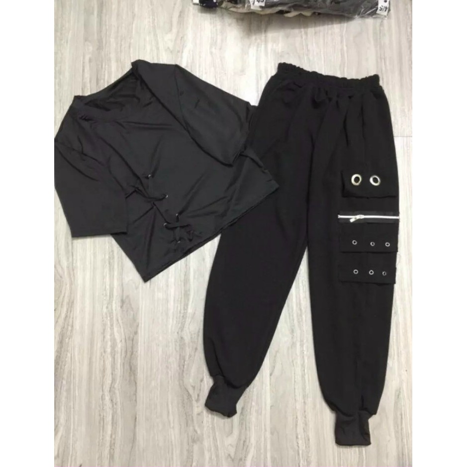 [MUA LÀ TẶNG] [GIÁ SẬP SÀN]Quần Jogger Lưng Cao Phối Túi Thời Trang Cho Nữ/Quần Jogger Túi Hộp Thể Thao Nam