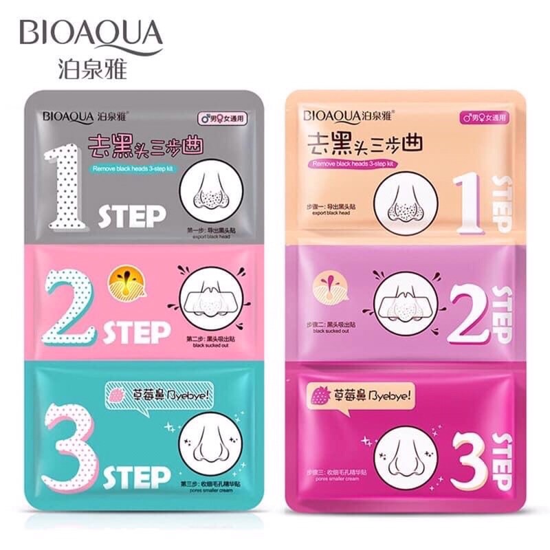 BIOAQUA Mặt Nạ Lột Mụn Mũi 3 Bước