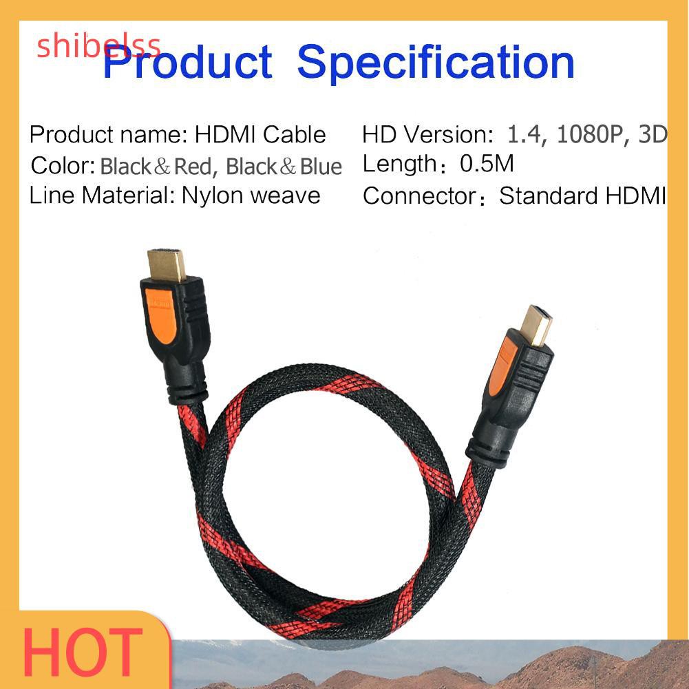 Dây Cáp Hdmi 0.5m 1080p 1.4v Tốc Độ Cao Chuyên Dụng