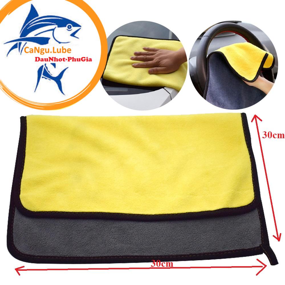 [DauNhot-PhuGia]Khăn lau xe chất liệu 3M hàng tốt 2 lớp,  Khăn lau microfiber chuyên dụng dành cho ô tô và xe máy..