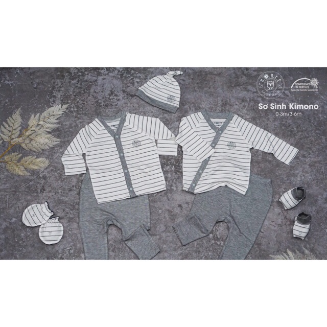 HRNEE - Bộ dài cài thằng kimono petit