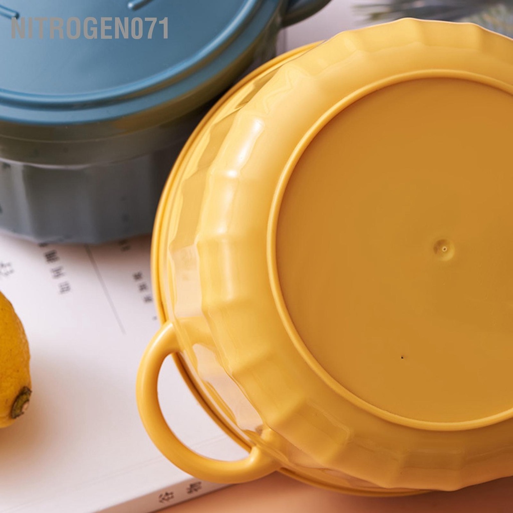 Nitrogen071 Tô úp mì inox, 2 lớp giữ nhiệt có nắp đủ màu - Binaural Bát Nhà Ký túc xá Sinh viên Có mái che lớn