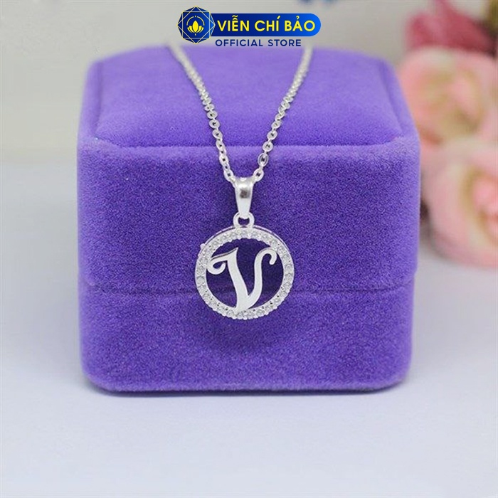 Dây chuyền bạc nữ Mặt chữ cách điệu theo tên bạc S925 thời trang phụ kiện trang sức nữ Viễn Chí Bảo D400693