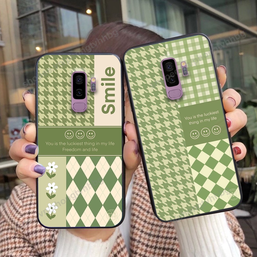 Ốp lưng Samsung S9 / S9 Plus / S9+ in mẫu gấu bo viền , smile mặt cười cực cute đẹp