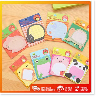 Giấy note hình thú dễ thương bề mặt mịn viết êm