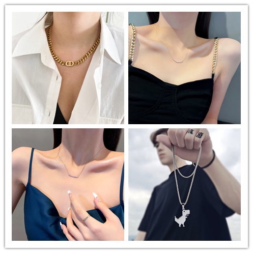 Vòng Cổ Choker Ngắn Đính Đá Kim Cương Nhân Tạo Hình Chữ Cái Cá Tính Phong Cách Hip Hop Cho Nữ