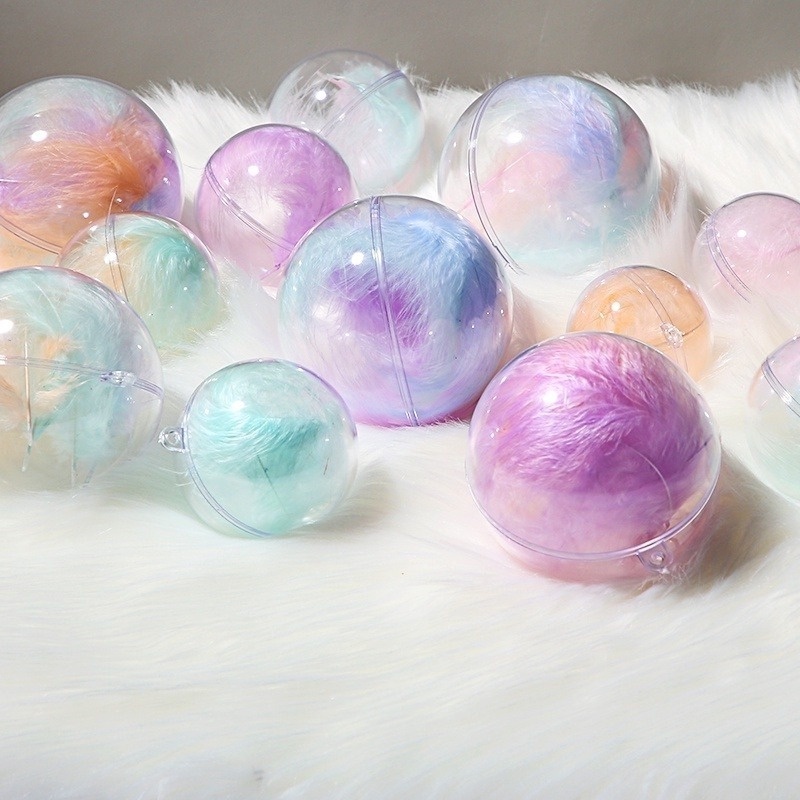 Quả Cầu Lông Vũ Có Đèn LED Trang Trí Giáng Sinh